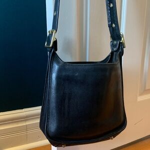 Coach Black Leather Shoulder Bag